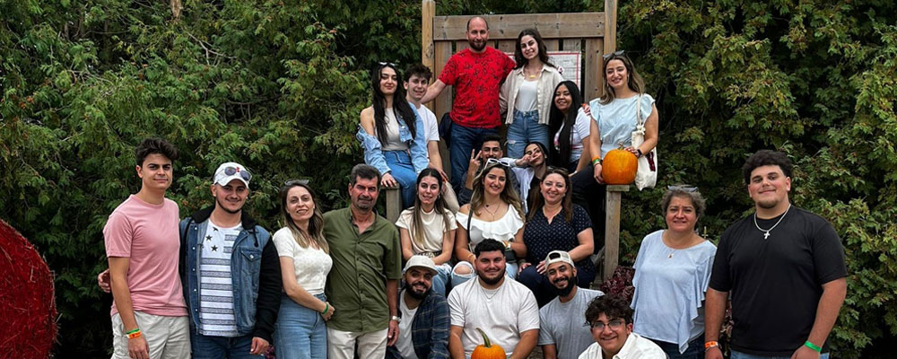 Lebanese Youth Group from St. Simeon Melkite Church visiting an orchard/farm in Lebanon